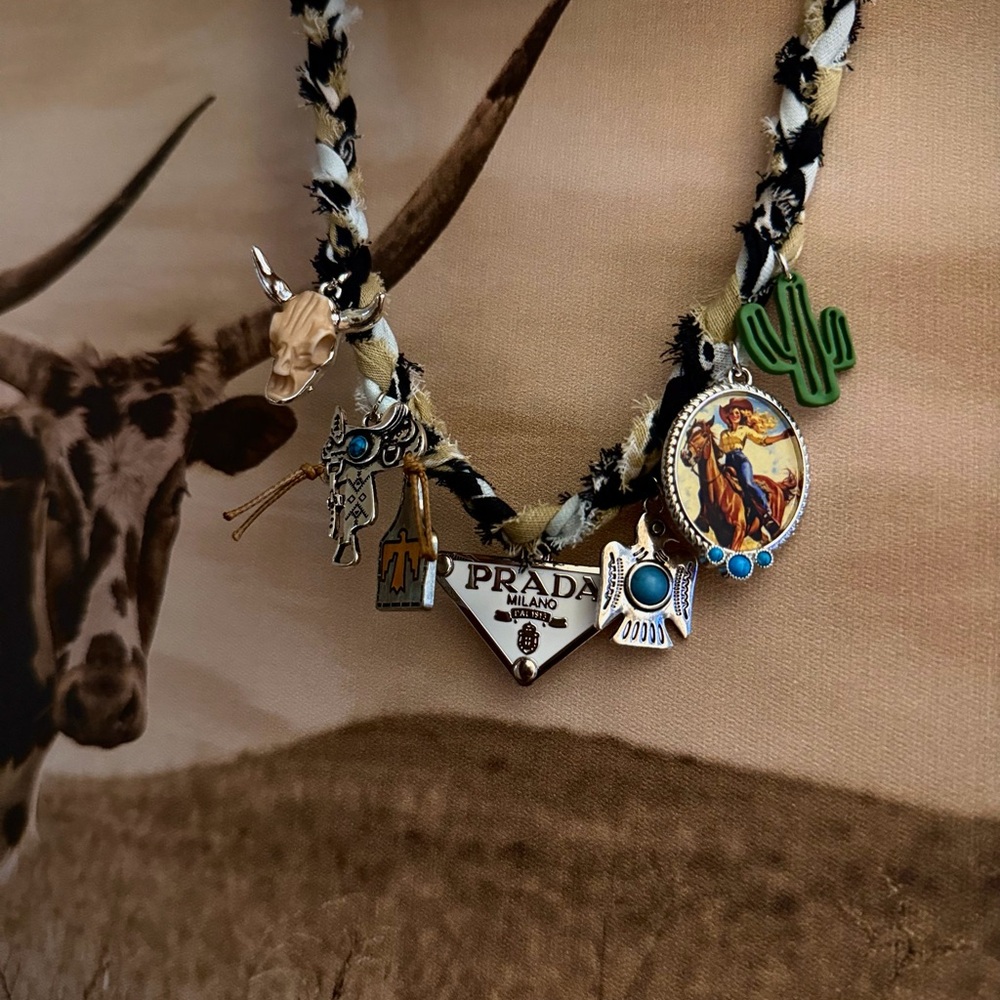 Prada Western-Themed Charm Necklace